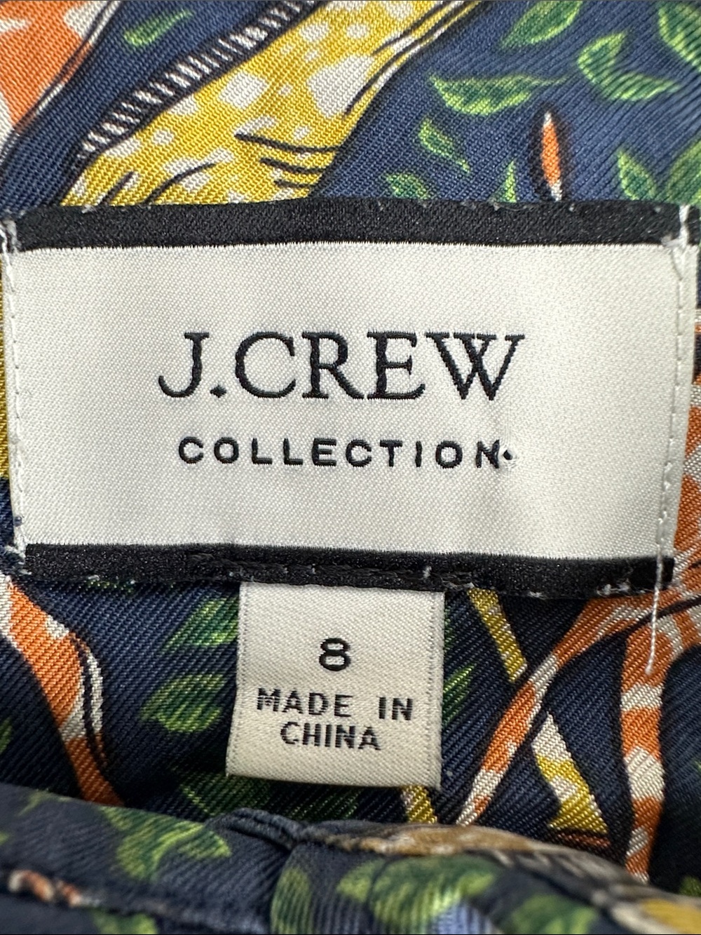 J Crew Collection silk twill shirt in giraffes - Picture 5 of 8